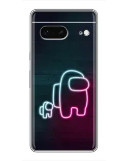 Чохол для Google Pixel 7 з картинкою «Among Us неон-арт»