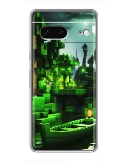Чохол для Google Pixel 7 з картинкою «Minecraft лісовий пейзаж»