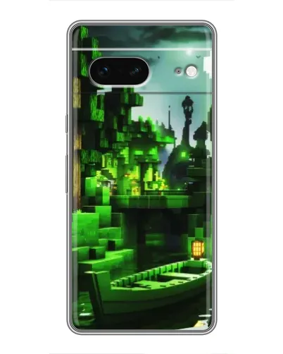 Чохол для Google Pixel 7 з картинкою «Minecraft лісовий пейзаж»