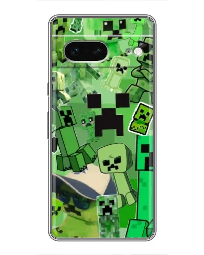Чохол для Google Pixel 7 з картинкою «Кріпери Minecraft»