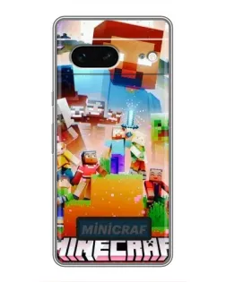 Чохол для Google Pixel 7 з картинкою «Minecraft герої гри»