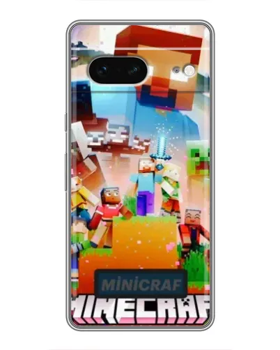 Чохол для Google Pixel 7 з картинкою «Minecraft герої гри»