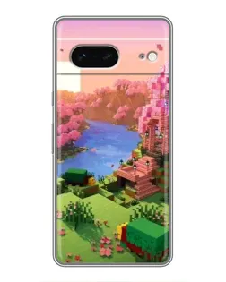 Чохол для Google Pixel 7 з картинкою «Рожеве дерево Minecraft»