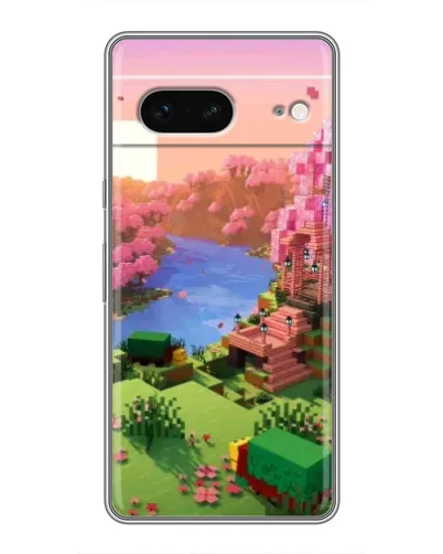 Чохол для Google Pixel 7 з картинкою «Рожеве дерево Minecraft»