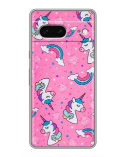 Чохол для Google Pixel 7 з картинкою «Unicorn паттерн рожевий»