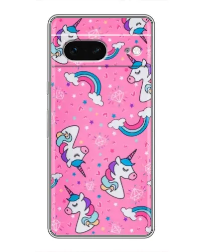 Чохол для Google Pixel 7 з картинкою «Unicorn паттерн рожевий»