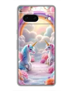 Чохол для Google Pixel 7 з картинкою «Веселка і єдинороги»