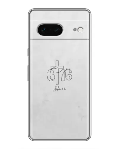 Чехол для Google Pixel 7 с картинкой «Иоанна 3:16 Крест»