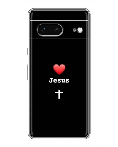 Чехол для Google Pixel 7 с картинкой «Сердце - Jesus»
