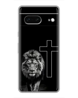 Чехол для Google Pixel 7 с картинкой «Лев и Крест»