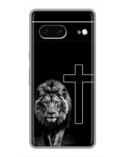 Чехол для Google Pixel 7 с картинкой «Лев и Крест»