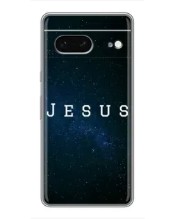 Чехол для Google Pixel 7 с картинкой «Звездное небо Jesus»