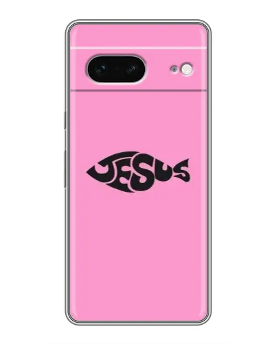 Чехол для Google Pixel 7 с картинкой «Розовый символ  Jesus»
