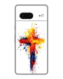 Чехол для Google Pixel 7 с картинкой «Акварельный крест»