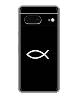 Чехол для Google Pixel 7 с картинкой «Символ рыбы Jesus»