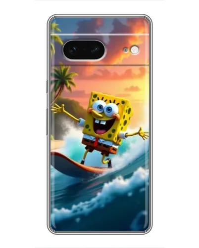 Чохол для Google Pixel 7 з картинкою «Губка Боб серфінгіст»