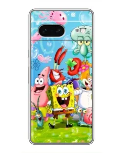 Чехол для Google Pixel 7 с картинкой «Губка Боб и друзья»