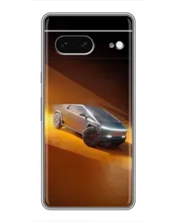 Чохол для Google Pixel 7 з картинкою «Cybertruck у пустелі»