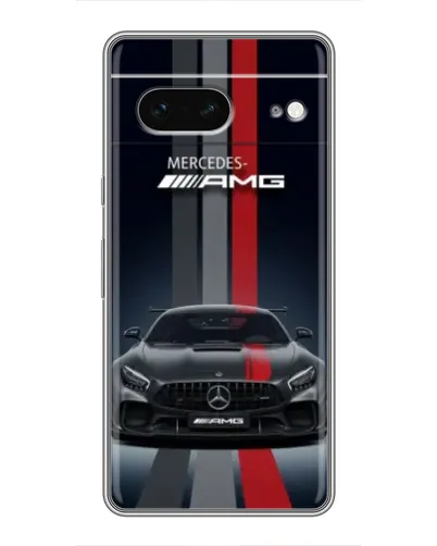 Чохол для Google Pixel 7 з картинкою «Mercedes — білий карбон»