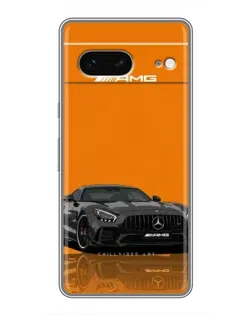 Чохол для Google Pixel 7 з картинкою «Помаранчевий Mercedes AMG»