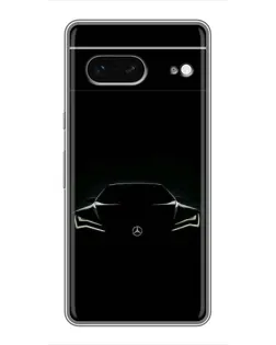 Чохол для Google Pixel 7 з картинкою «Mercedes — силует авто»