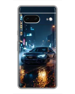 Чохол для Google Pixel 7 з картинкою «Нічне місто та Audi»