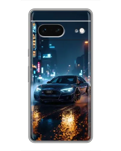 Чохол для Google Pixel 7 з картинкою «Нічне місто та Audi»
