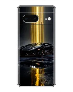 Чехол для Google Pixel 7 с картинкой «Ночной Lamborghini драйв»