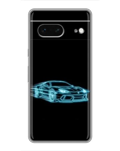 Чохол для Google Pixel 7 з картинкою «Неоновий контур Lamborghini»