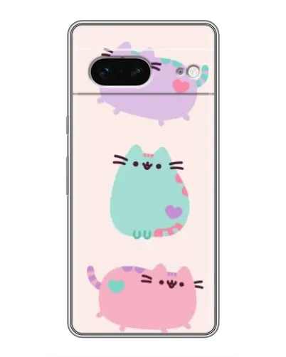 Чохол для Google Pixel 7 з картинкою «Pusheen тріо»