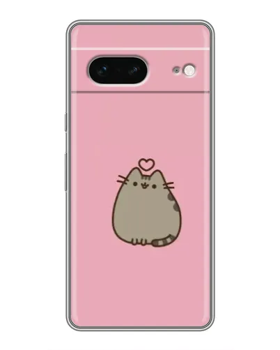 Чохол для Google Pixel 7 з картинкою «Pusheen серце»