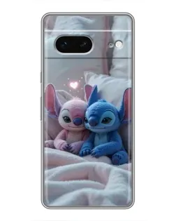 Чехол для Google Pixel 7 с картинкой «Плюшевые Стич Ангел»