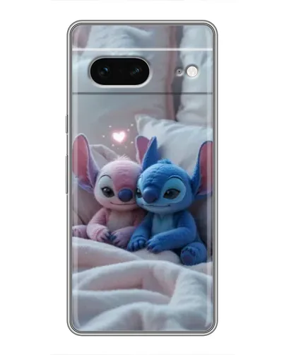 Чехол для Google Pixel 7 с картинкой «Плюшевые Стич Ангел»