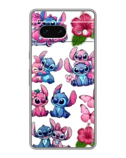 Чехол для Google Pixel 7 с картинкой «Стикеры Stitch и Angel»