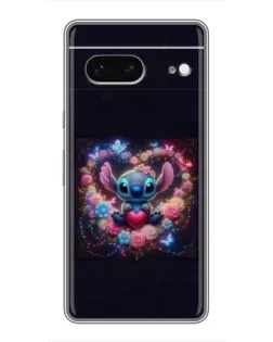 Чехол для Google Pixel 7 с картинкой «Stitch в цветах»