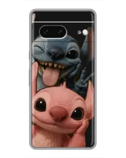 Чехол для Google Pixel 7 с картинкой «Стич и Ангел»