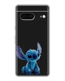 Чехол для Google Pixel 7 с картинкой «Стич на черном»