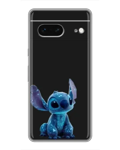Чехол для Google Pixel 7 с картинкой «Стич на черном»