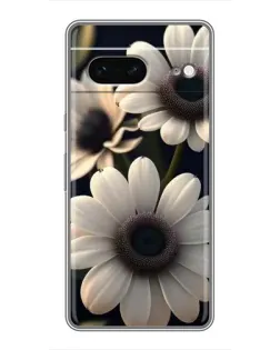 Чехол для Google Pixel 7 с картинкой «Белые маргаритки макро»