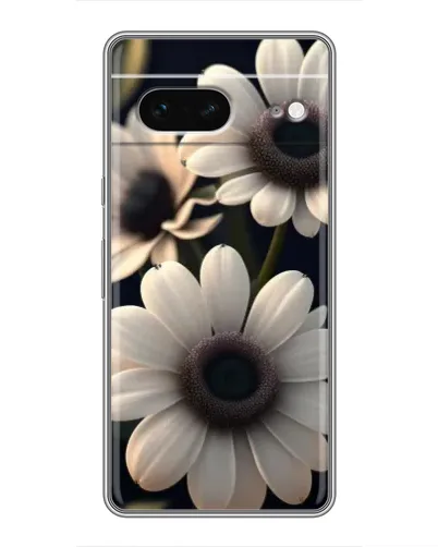 Чехол для Google Pixel 7 с картинкой «Белые маргаритки макро»