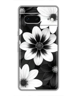 Чехол для Google Pixel 7 с картинкой «Монохромные астры»