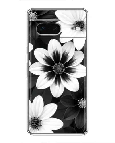 Чехол для Google Pixel 7 с картинкой «Монохромные астры»