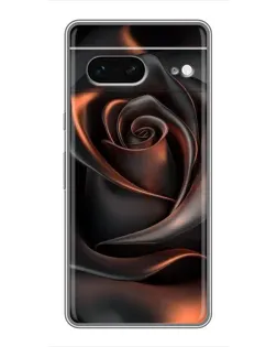 Чехол для Google Pixel 7 с картинкой «Шелковая черная роза»