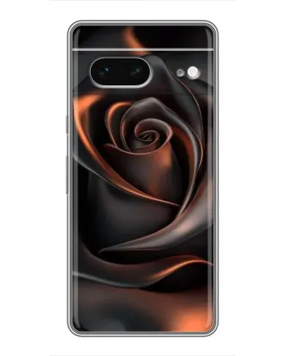 Чехол для Google Pixel 7 с картинкой «Шелковая черная роза»