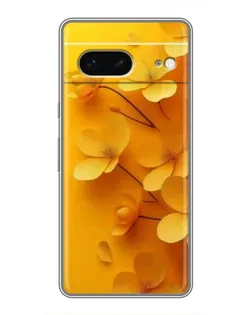 Чехол для Google Pixel 7 с картинкой «Золотые лепестки»