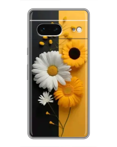 Чехол для Google Pixel 7 с картинкой «Подсолнух и ромашка»