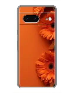 Чехол для Google Pixel 7 с картинкой «Оранжевые герберы»