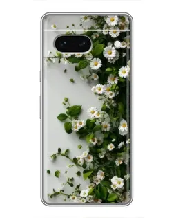 Чехол для Google Pixel 7 с картинкой «Ветка мелких белых цветов»