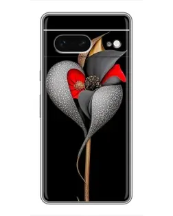 Чехол для Google Pixel 7 с картинкой «Серебряный фантазийный цветок»