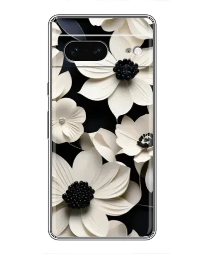 Чехол для Google Pixel 7 с картинкой «Объемные белые цветы»